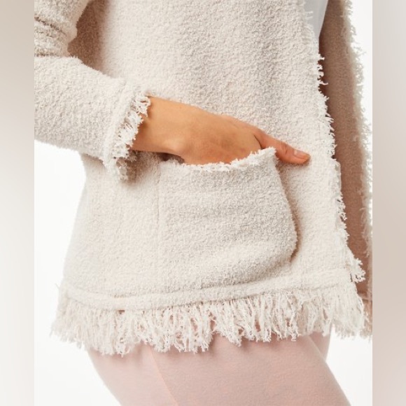 Barefoot Dreams Almond CozyChic Fringe Jacket Size XS - Picture 4 of 13